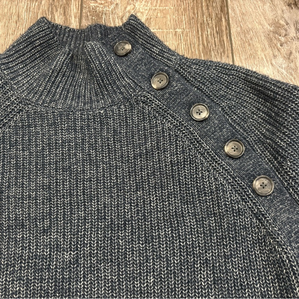 LOFT Marled Knit Mock Turtleneck Sweater- Size XS - Picture 3 of 7